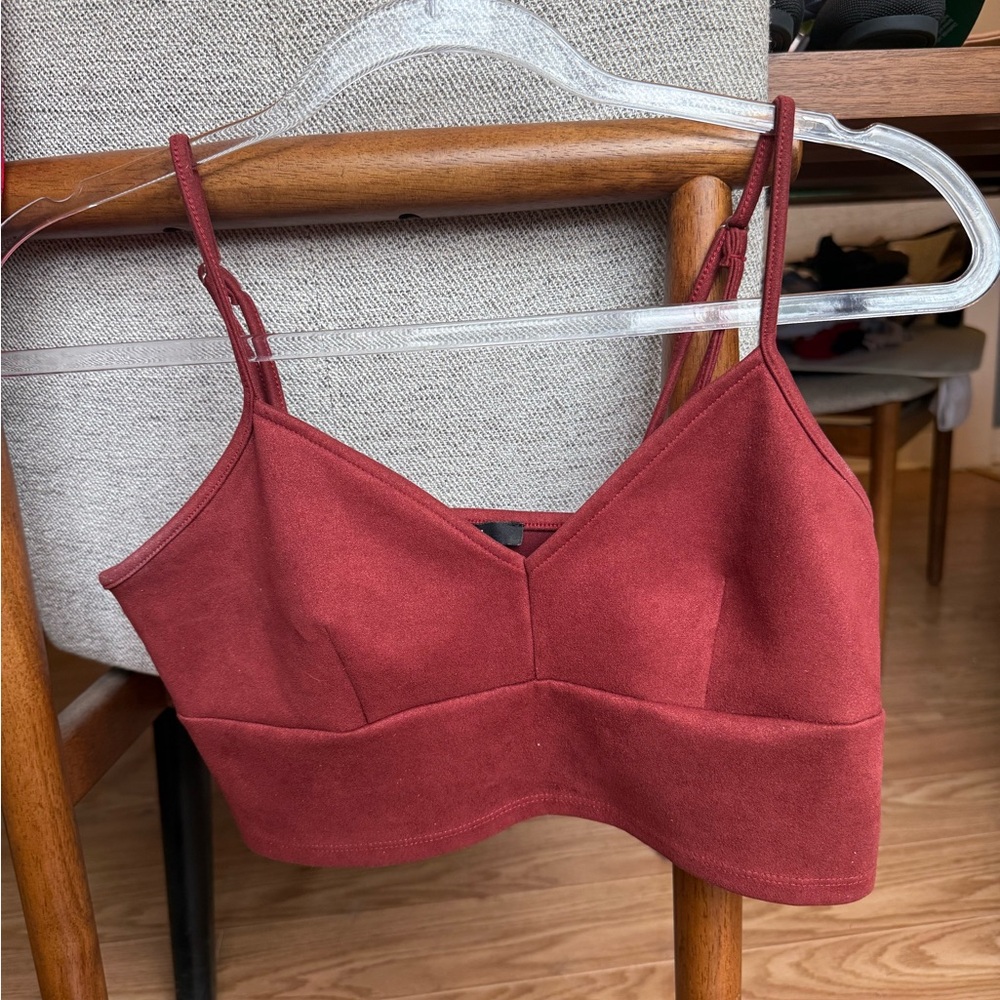 Red Strappy Crop Top